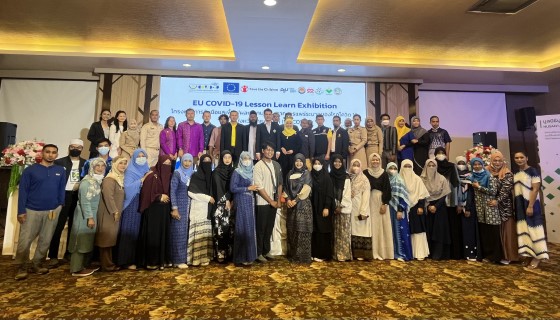 กลุ่มพัฒนาการศึกษา ร่วมกิจกรรม EU COVID-19 Lesson Learned Exhibition ภายใต้โครงการการรับมือและฟื้นฟูผลกระทบเนื่องจากการแพร่ระบาดของโรคโควิด 19 ในสามจังหวัดชายแดนใต้ (EU COVID)