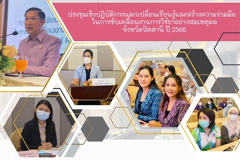 ประชุมเชิงปฏิบัติการแลกเปลี่ยนเรียนรู้และสร้างความร่วมมือในการขับเคลื่อนงานการใช้ยาอย่างสมเหตุผลจังหวัดปัตตานี ปี 2566
